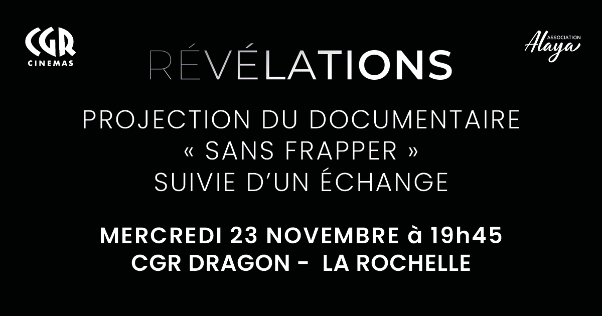 Projection du documentaire « Sans frapper », suivie d'un échange