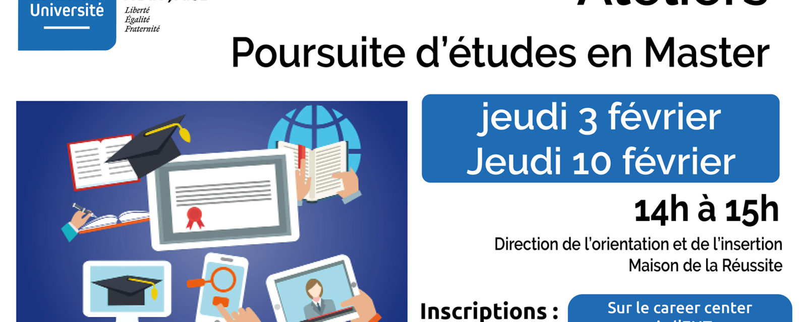 Ateliers poursuite d'études en master