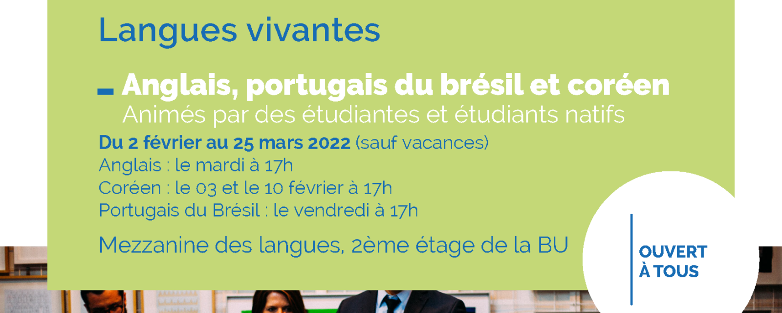 Ateliers de conversation en langues vivantes